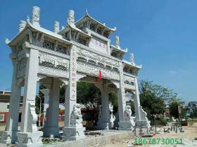 石牌坊样式有哪些?村庄入口石牌坊常见的样式