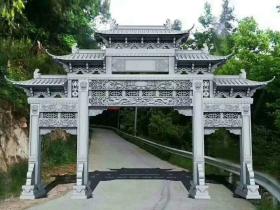 建一个村门楼要多少钱?石牌坊造价大全