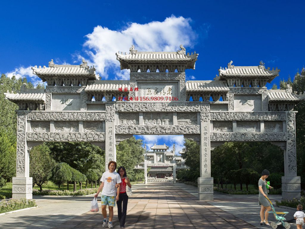 景区公园石牌楼石大门