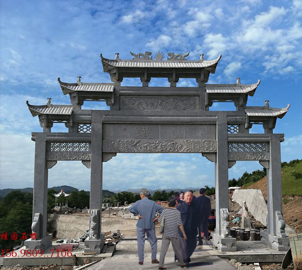浙江景区社区石门楼展示
