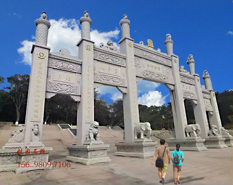 广场门楼效果图