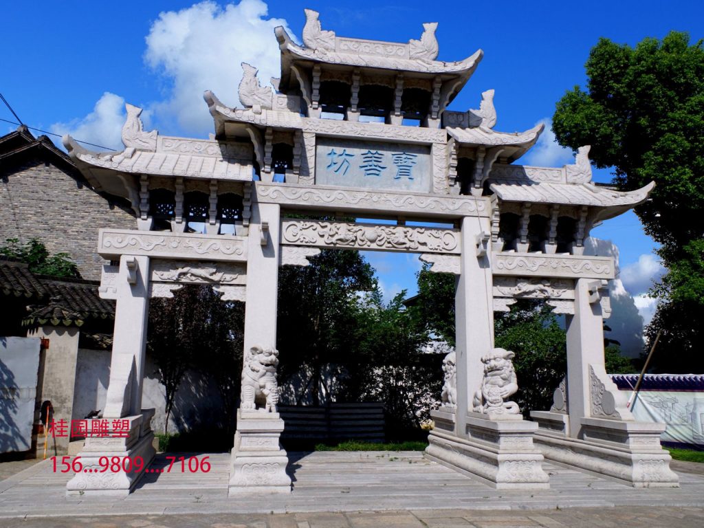 寺庙仿古牌楼牌坊